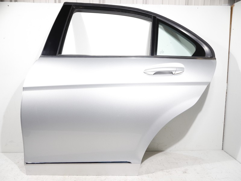 08-14 Mercedes C300 W204 Rear Left Driver Side Door Complete Silver 775 OEM 80k