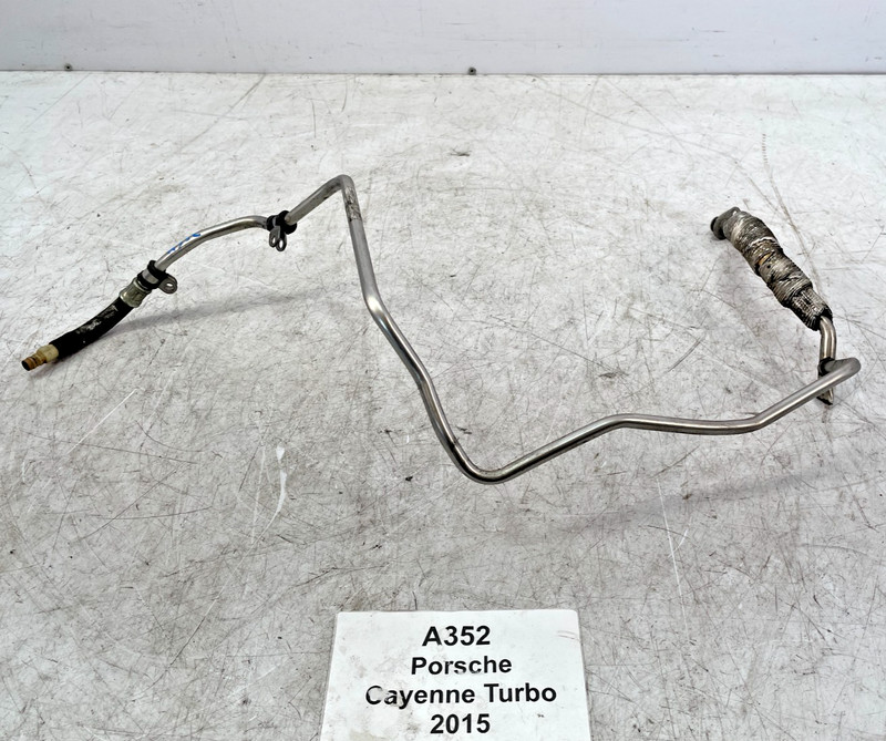 ✅11-18 OEM Porsche Cayenne Turbo 958 4.8L Left Driver Turbocharger Oil Hose Line