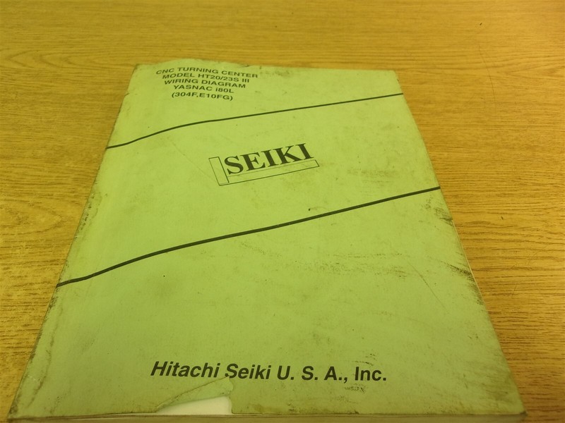 Seiki CNC HT20/23S Wiring Diagram Yasnac i80L *FREE SHIPPING*