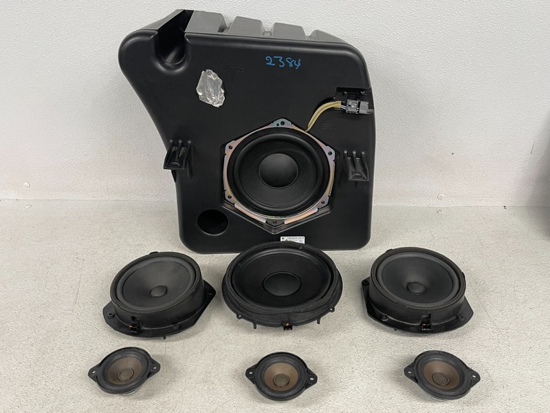 ⭐2012-2020 TESLA MODEL S SPEAKER SUBWOOFER SOUND SET OF 7 OEM LOT2384