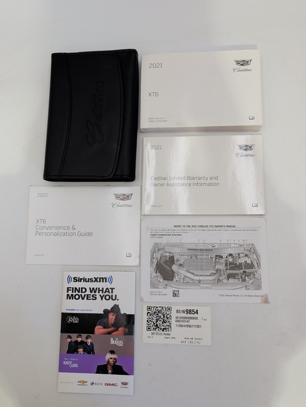 2021 Cadillac XT6 Owners Manual With Warranty And Case Free Shipping