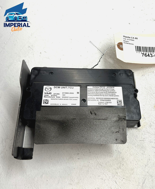 2023 MAZDA CX-50 MOBILE PHONE CONTROL DATA COMMUNICATION MODULE UNIT OEM
