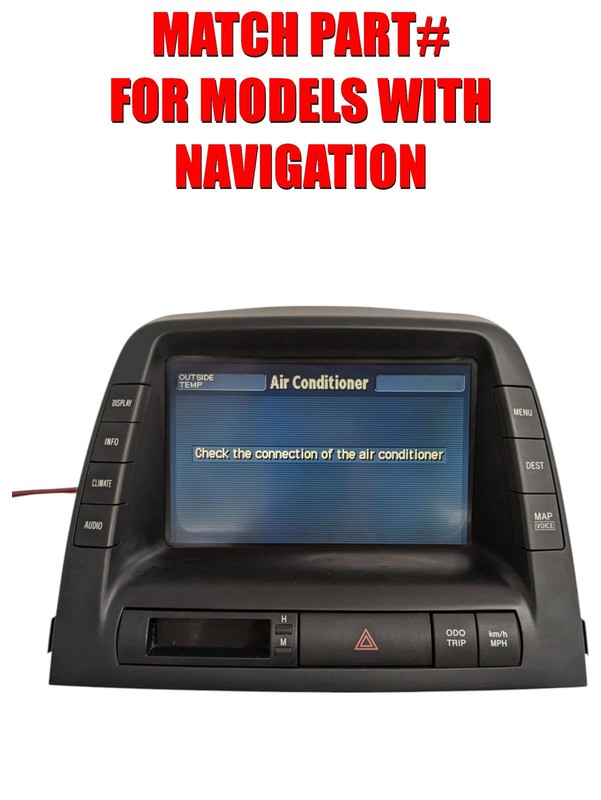 2004 05 06 Toyota Prius Navigation Energy Center Display Screen Climate Controls