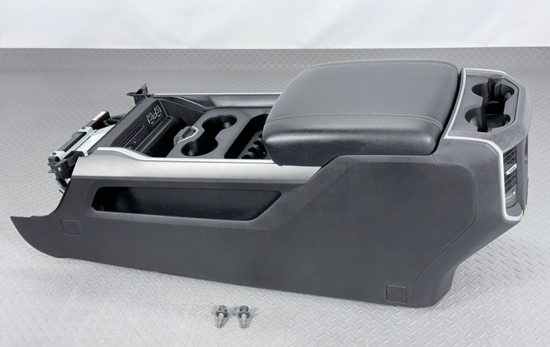 ✅ 19-26 RAM 1500 BIG HORN FLOOR CENTER CONSOLE BLACK ARMREST STORAGE CD USB AUX