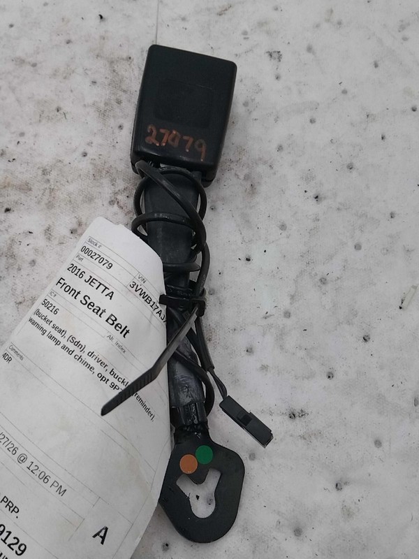 2016 Volkswagen Jetta OEM Used Black Seat Belt 4DR, 144K Miles, Warranty