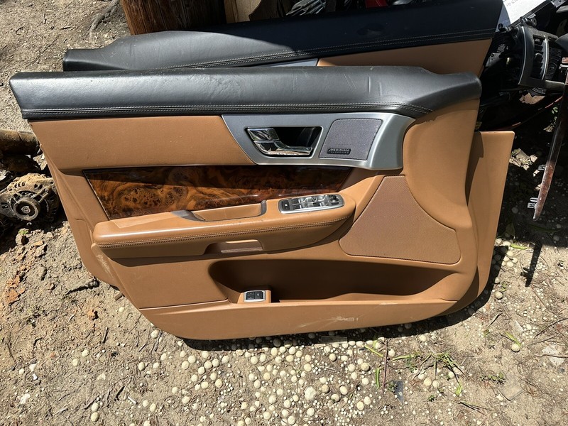 09-15 JAGUAR XF OEM LH Front Beige Leather Door Panel & Power Window Switch