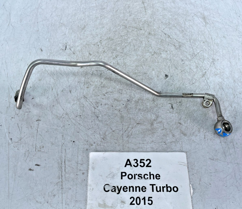 ✅ 11-18 OEM Porsche Cayenne Turbo 958 4.8 V8 Turbocharger Oil Pipe Pressure Line