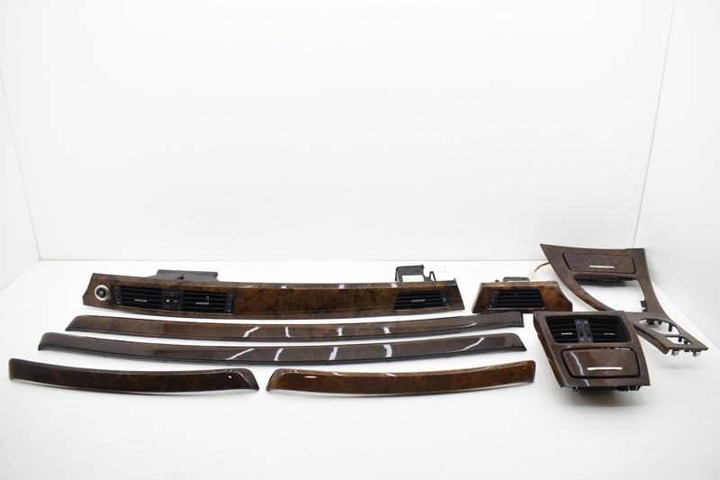 BMW E93 328i Wood Burr Walnut Interior Trim Dash Panels CCC Console SET OEM KW48