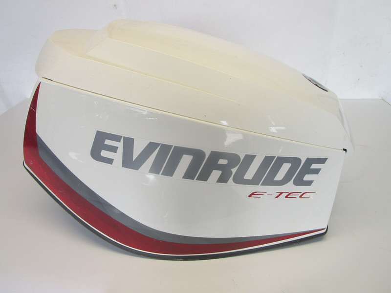 0285818 OMC Evinrude E-TEC 115 130 HP Outboard Top Cowl Engine Cover White