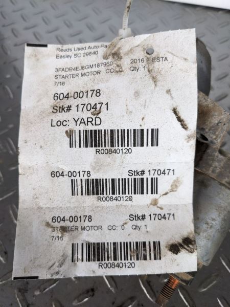 Starter Motor Without Turbo Fits 11-19 FIESTA 840120