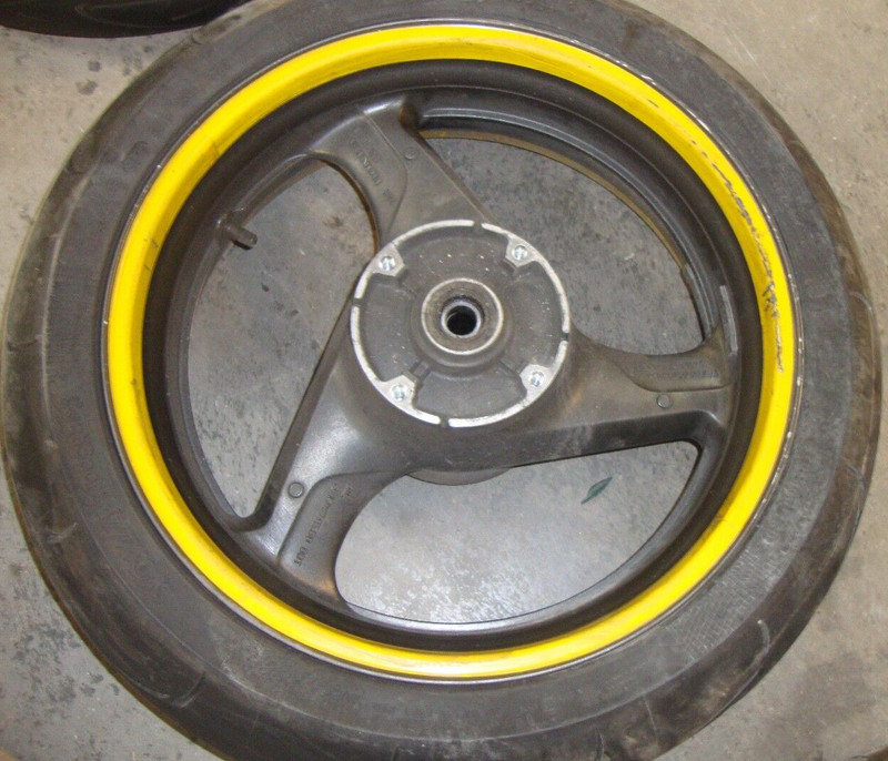 1999 Honda CBR600F4 CBR 600 F4 CBR600 180/55-17 Rear Rim Tire Wheel Back 17" #54