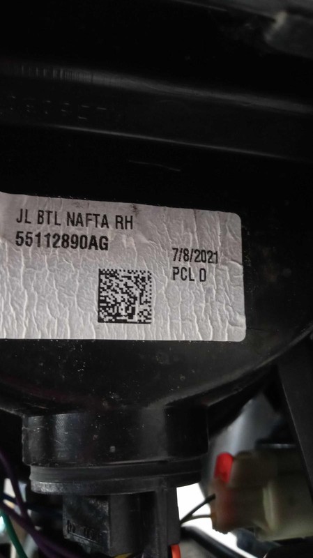 2021 Jeep Wrangler Right Grey Tail Light Assembly, 28K Miles, OEM Quality