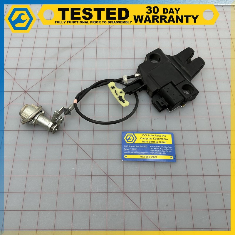 15-19 Subaru Legacy REAR TRUNK LID LOCK LATCH / CABLE/ LOCK CYLINDER OEM