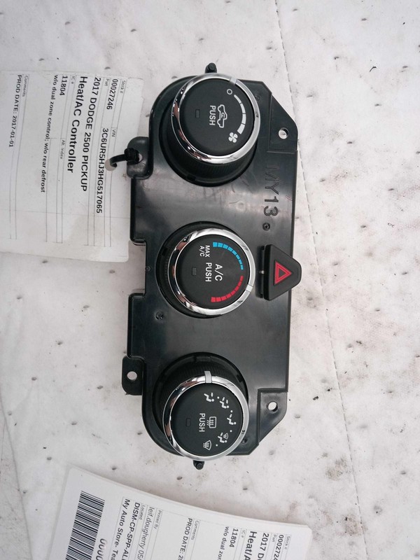 2017 RAM DODGE 2500 A/C Selector Switch OEM 68236774AA Black 105K Miles