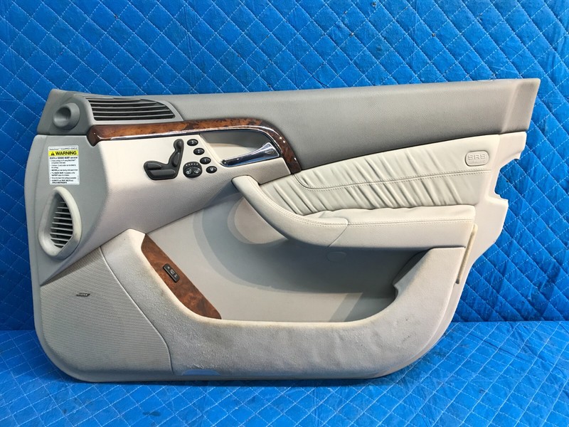 00-06 Mercedes W220 S500 Front Right Passenger Interior Door Panel Gray Beige