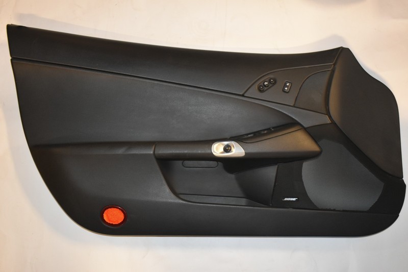 2009-2013 C6 Corvette Left Driver Side Door Trim Panel, Black, LH - OEM
