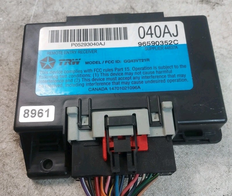 02-04 PT Cruiser Remote Keyless Entry Receiver Module P05293040AJ w/Pigtails OEM