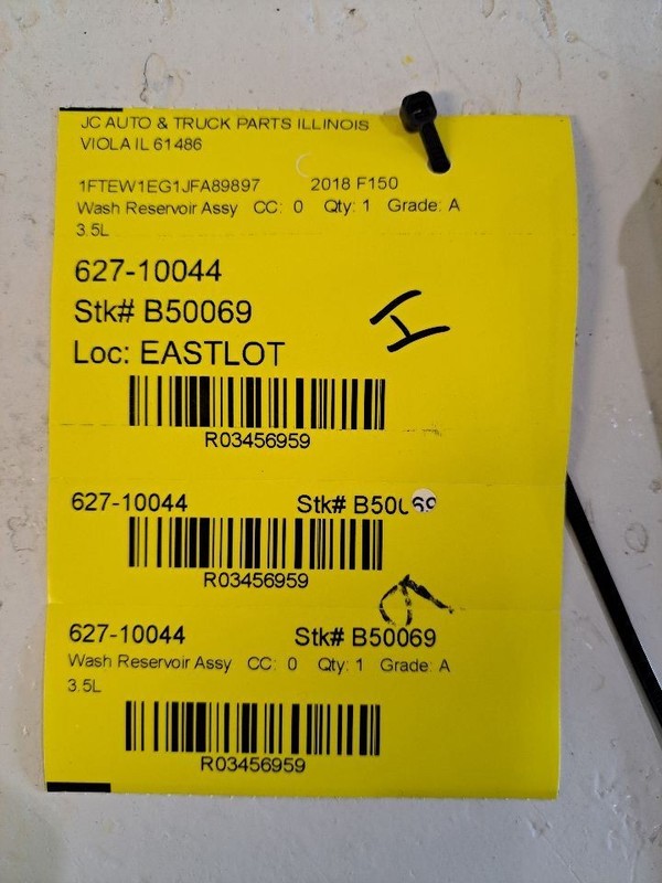 Wash Reservoir Fits 18-20 FORD F150 PICKUP 3456959