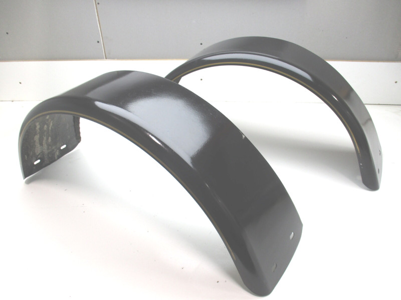 Boat Trailer Fender Set Black Painted Steel 32 1/4" L x 9" W x 14 1/4 H"