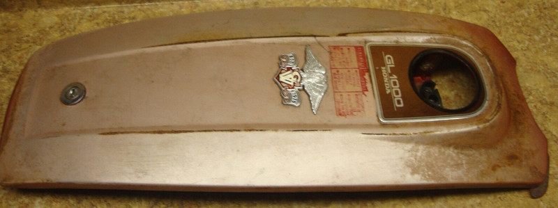 1975 Honda Goldwing GL1000 GL 1000 Gold Wing GL1 Fuel Gas Tank Cover Panel Top