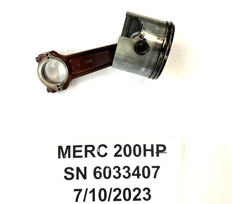 Mercury Outboard 200hp Starboard Piston and Con Rod Assy 8666T41 FRESHWATER