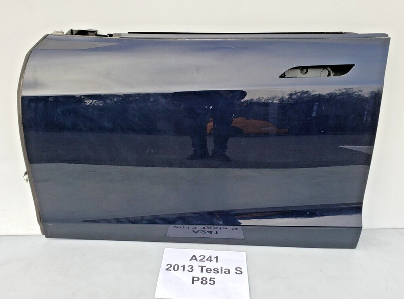 ✅ 12-16 OEM Tesla Model S Front Left Driver Door Shell Panel Blue PMMB NOTE*