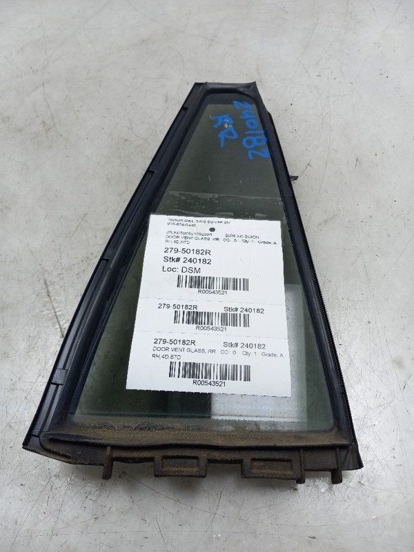 08-15 SCION XB REAR PASSENGER RIGHT DOOR VENT GLASS