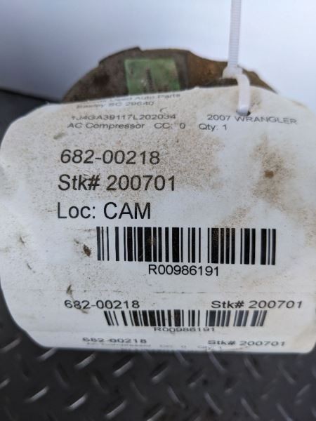 AC Compressor Fits 07-11 WRANGLER 986191