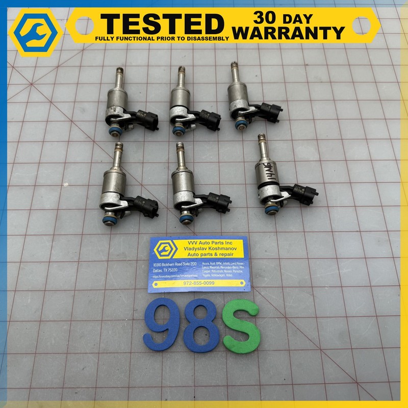 14-17 MASERATI GHIBLI 3.0L F160 engine FUEL INJECTOR SET OF 8 OEM