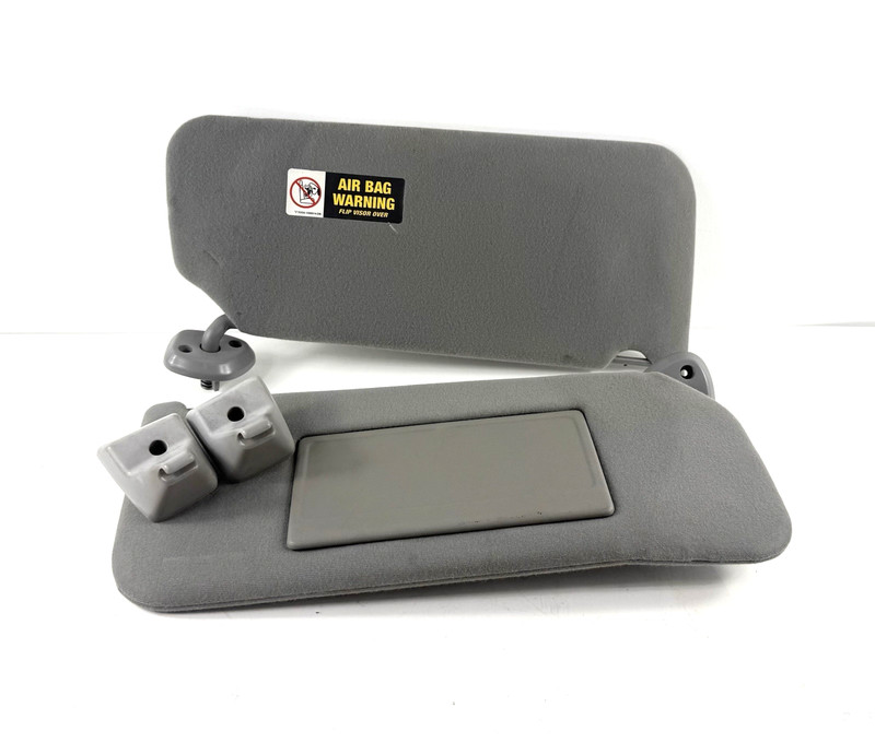 02-03 FORD F150 DRIVER LEFT & PASSENGER RIGHT SUN VISOR VISORS SET PAIR GRAY OEM
