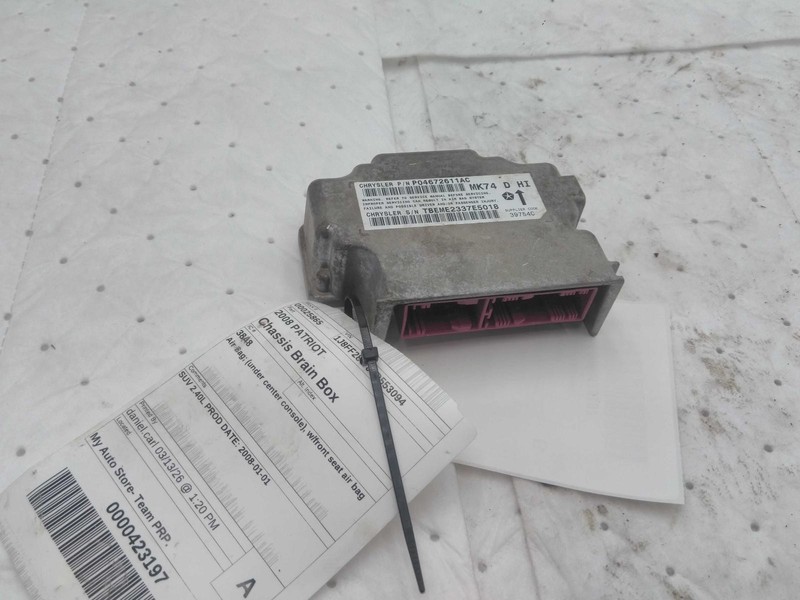 Used Air Bag Module fits: 2008 Jeep Patriot Air Bag under center console w/front