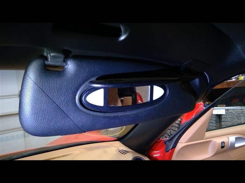 Passenger Sun Visor With Illumination Black Fits 09-12 PORSCHE BOXSTER 757835
