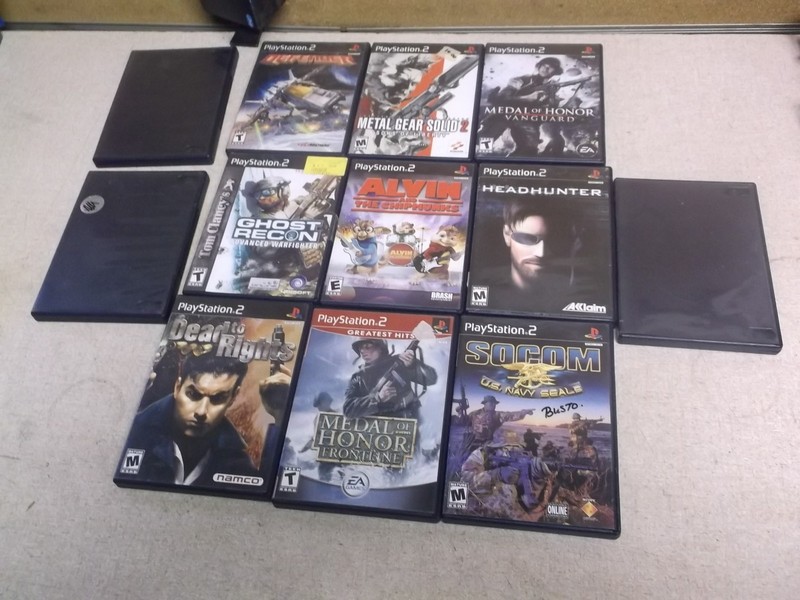 Lot of 12 Playstation 2 Games Crash Nitro Kart Tony Hawk Metal Gear Solid 2