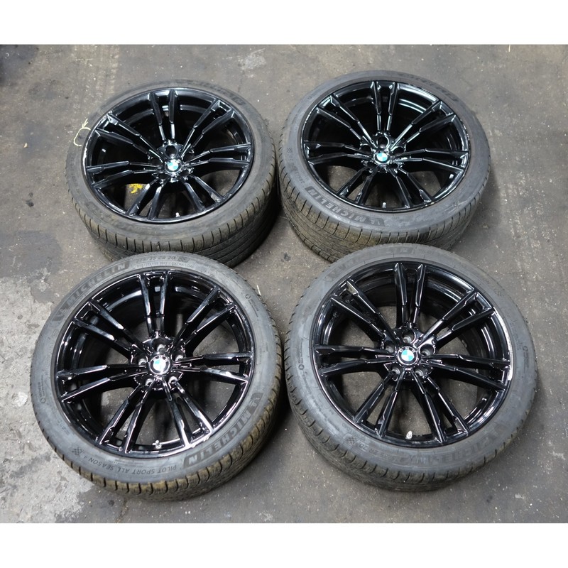 18-23 BMW F90 M5 20" Style 706M Wheels w/ Tires Black 5x112 Staggered Rims OEM
