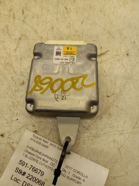 17-18 TOYOTA COROLLA LE 1.8L 2WD AT CHASSIS ECM DRIVER ASSIST CONTROL MODULE