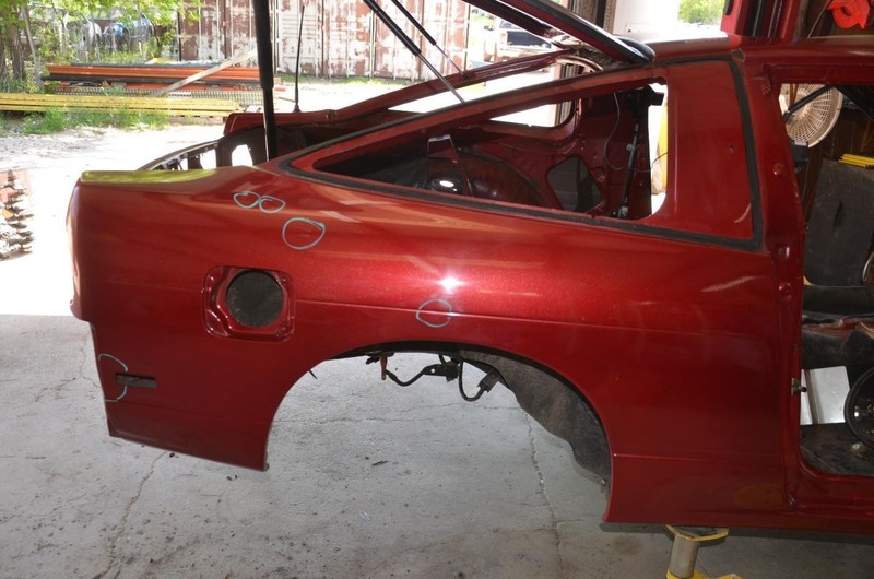 91-93 Nissan 240SX S13 Red Passenger Right Rear Quarter Panel Assembly