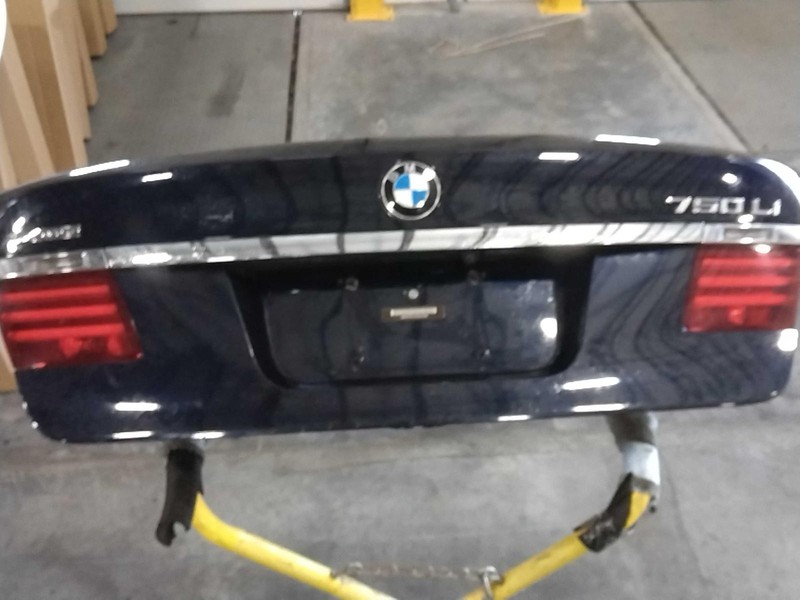 2015 BMW 750i Deck Lid Trunk Lid Blue OEM Used, Scratched, 108K Miles