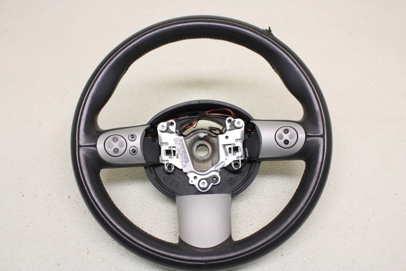 Mini Cooper 3 Spoke Black Leather Steering Wheel R50 R52 R53 Oem 2005-2006