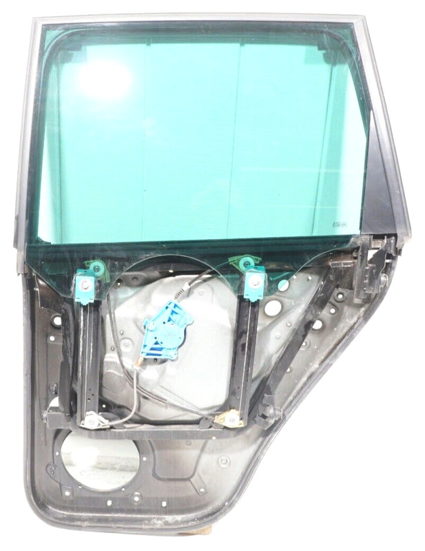 04-07 VOLKSWAGEN TOUAREG REAR LEFT DR SIDE WINDOW REGULATOR GLASS COMPLETE OEM