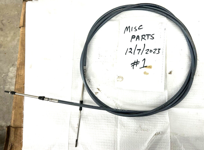 Yamaha Outboard ABA-CABLE-12-GY Stainless Steel Throttle Control Cable 12ft.