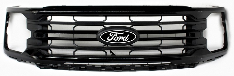 OEM Grille For Ford F150 XLT Black surround with black bar RL3Z-8200-BC, Scraped