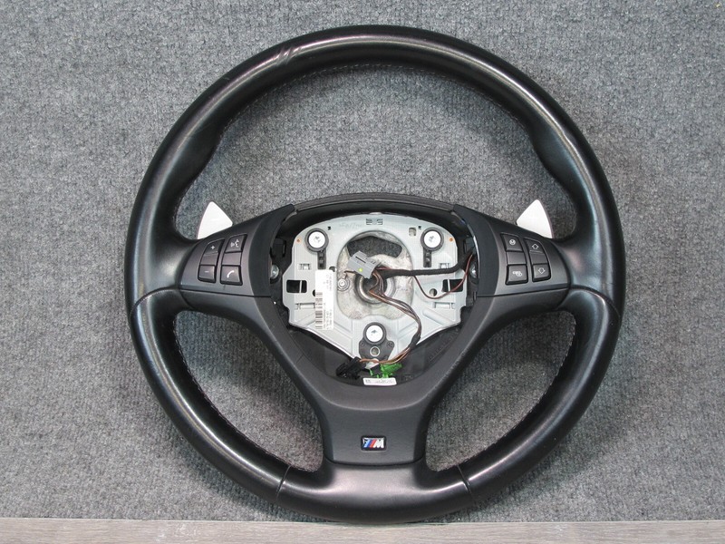 2010-2014 BMW E71 E72 X6 M SPORT LEATHER STEERING BLACK W PADDLES & CONTROLS