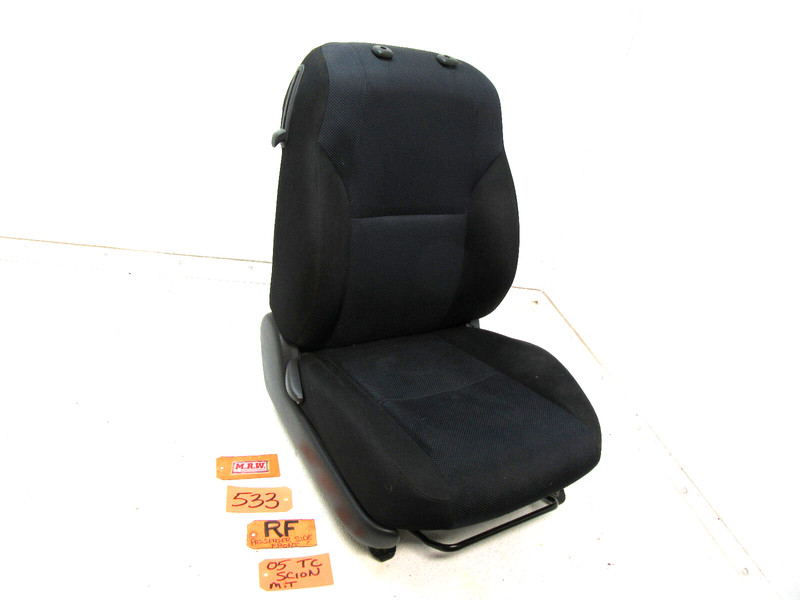 SEAT PASSENGER SIDE RIGHT FRONT BLACK BLUE BUCKET TRACK CLOTH for 05 06 SCION TC