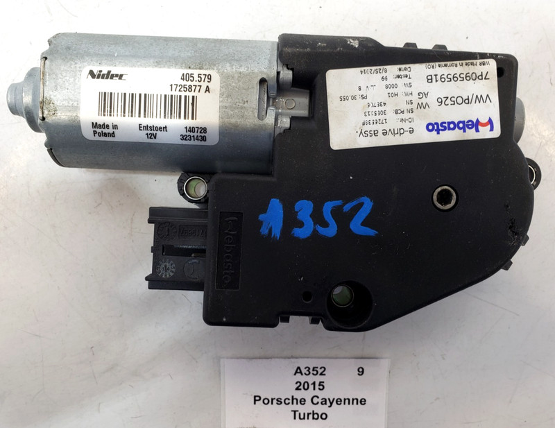 ✅ 2011-2018 OEM Porsche Cayenne Turbo 958 Front Panoramic Sunroof Motor