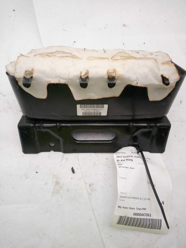 2012 RAM DODGE 2500 Pickup Right Instrument Panel Air Bag 240350 Used 133K