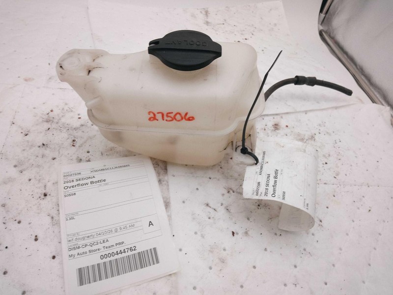 2018 KIA Sedona Engine Coolant Reservoir OEM Silver 3.3L 254302W000