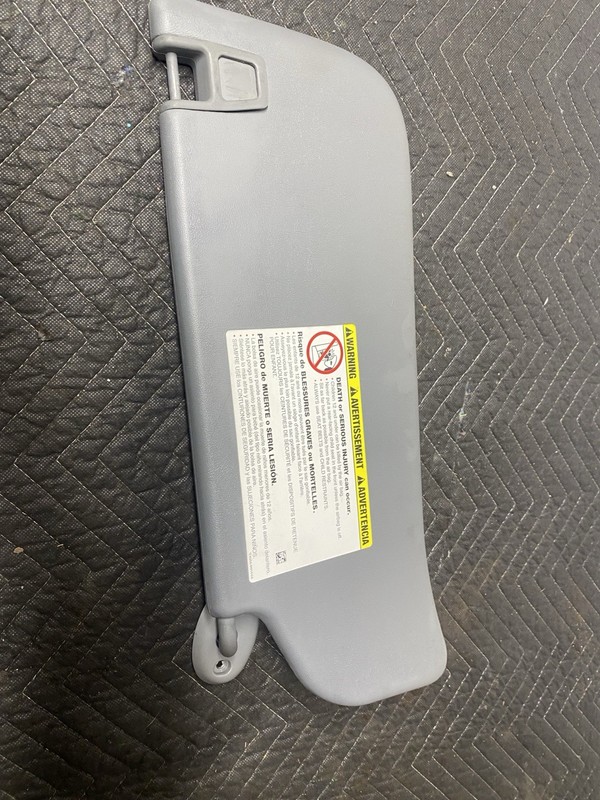 11-16 Ford F-250 Sun Visor Right Passenger Side Gray w/o Light