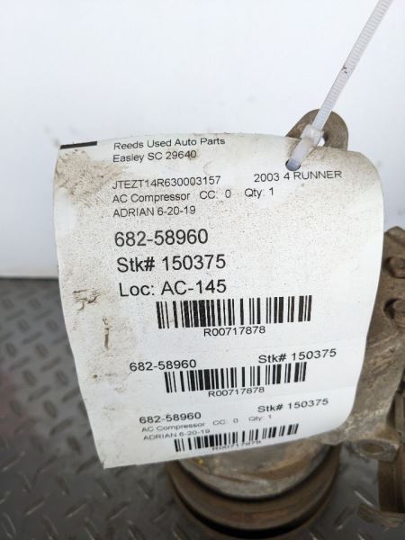AC Compressor Front AC Fits 03-09 LEXUS GX470 717878
