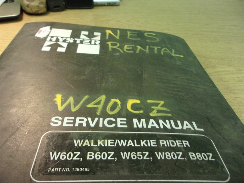 Hyster 1480465 Walkie Rider W60Z B60Z W65Z W80Z B80Z Service Manual