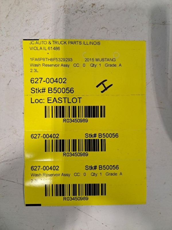 Wash Reservoir Turbo Thru 02/21/16 Fits 15-16 MUSTANG 3450989